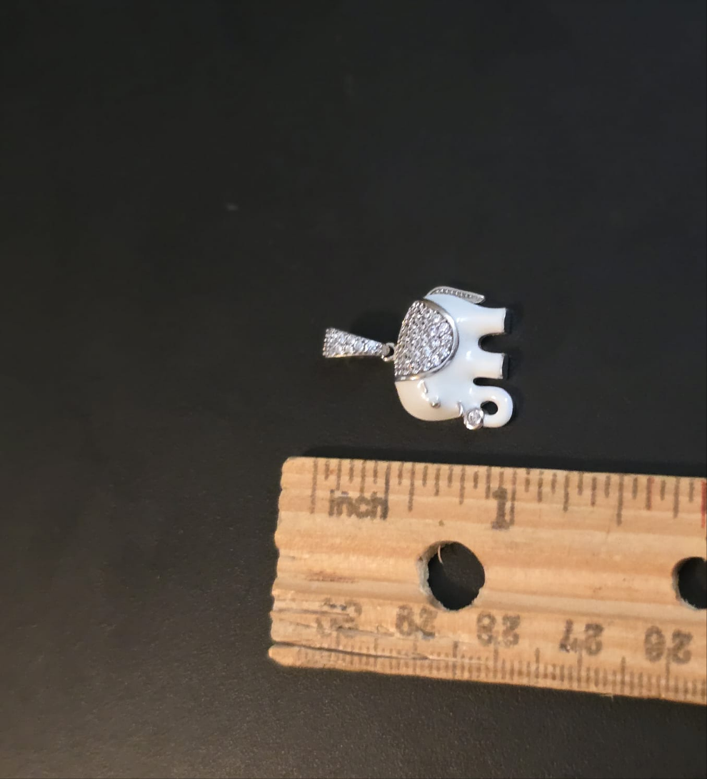 White Elephant Pendant