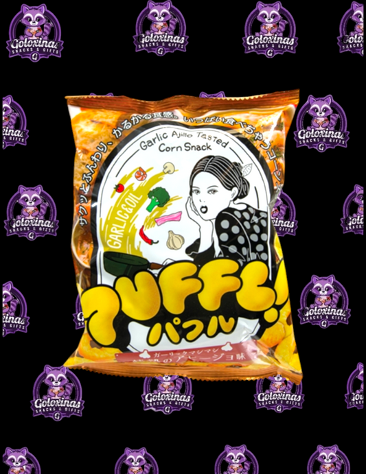 Puffl! Garlic & Oil Corn Puff Chip