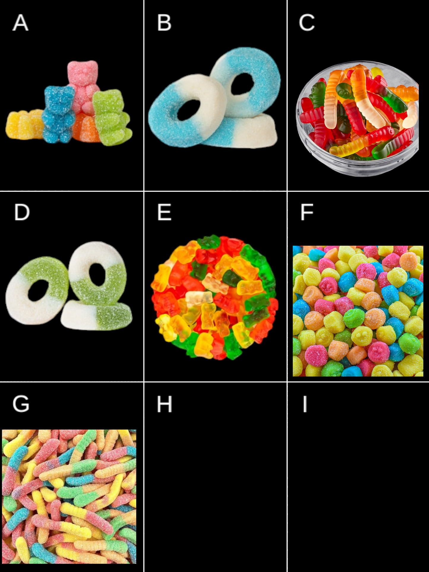 Goloxinas You Pick 4 Gummy Candy