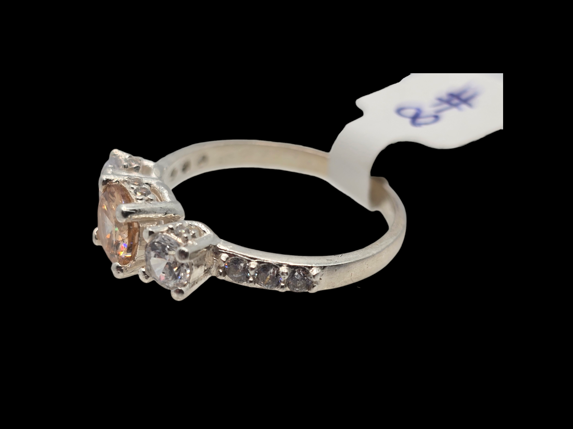 Amber Gemstone Ring (Size 8)