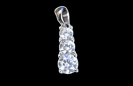 Stacked Zirconia Pendant