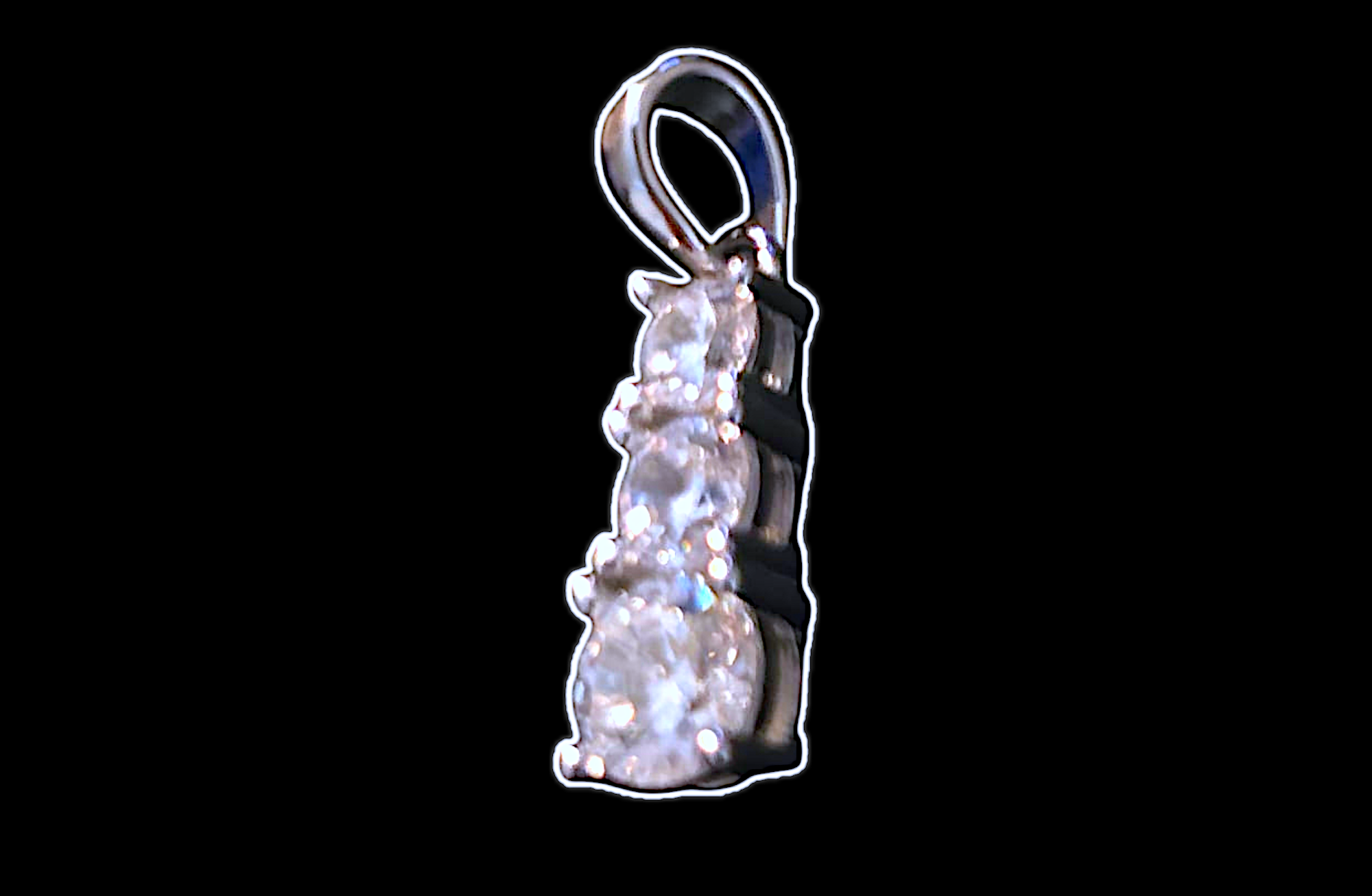 Stacked Zirconia Pendant