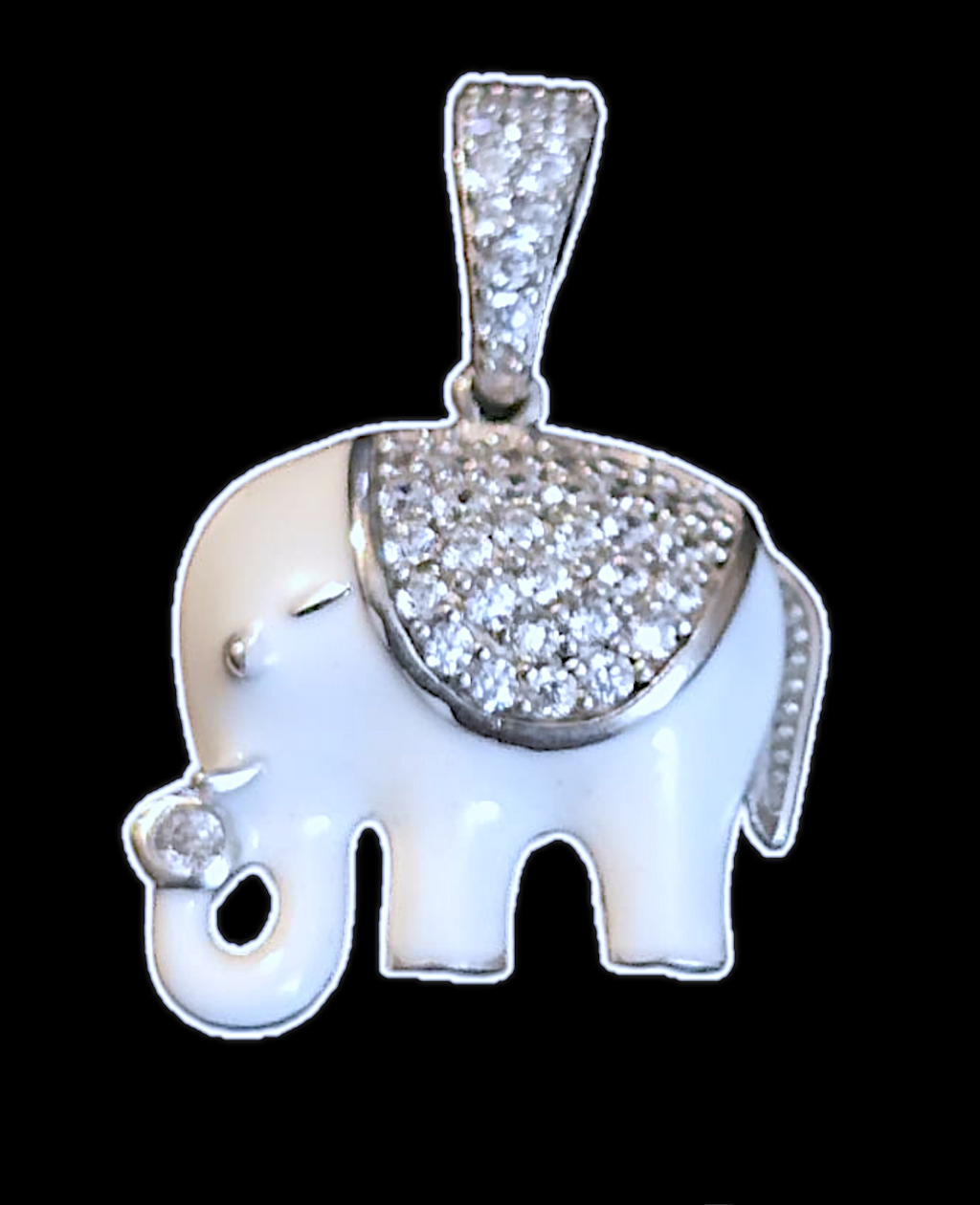 White Elephant Pendant