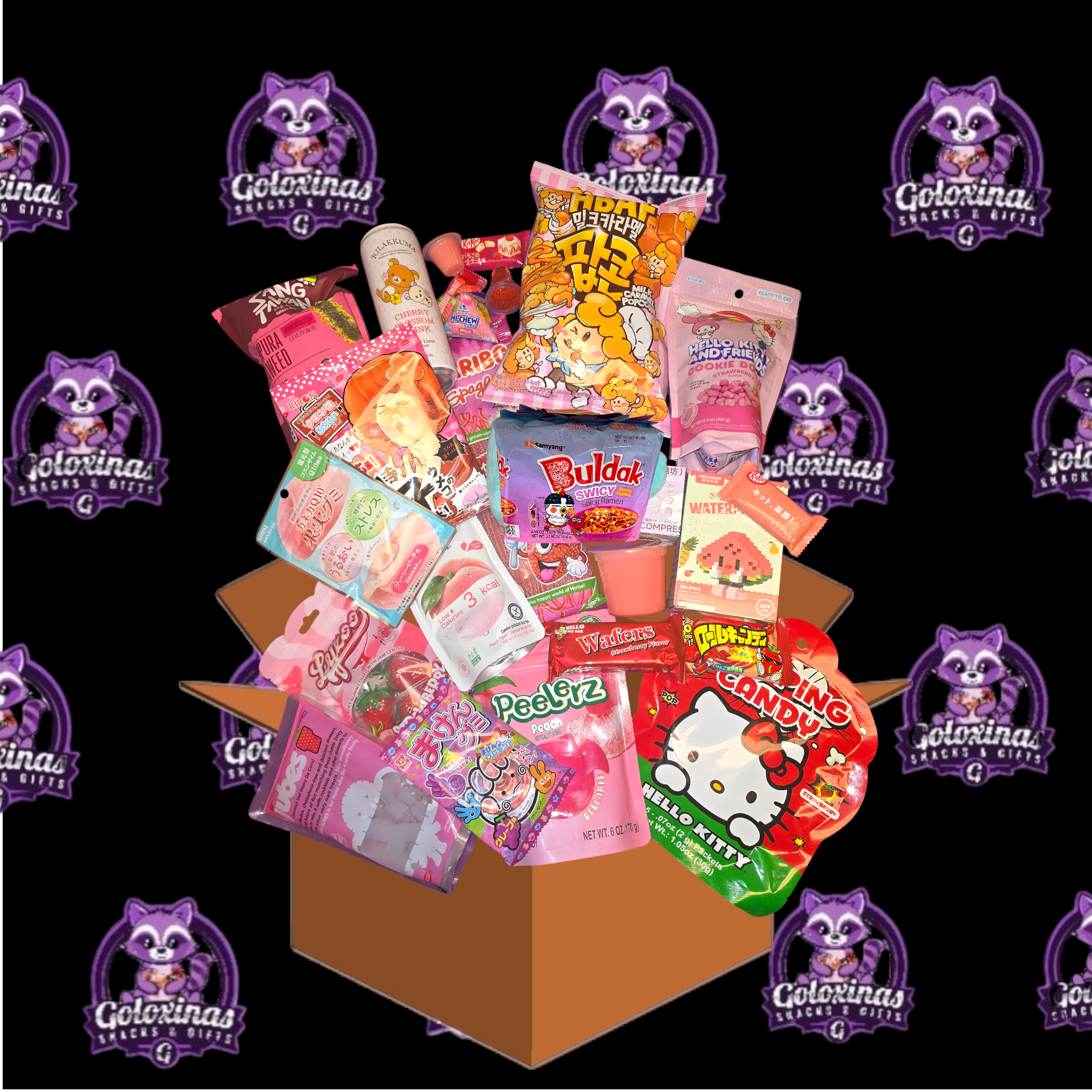 Valentines Day Pink and Red Themed Snack Box