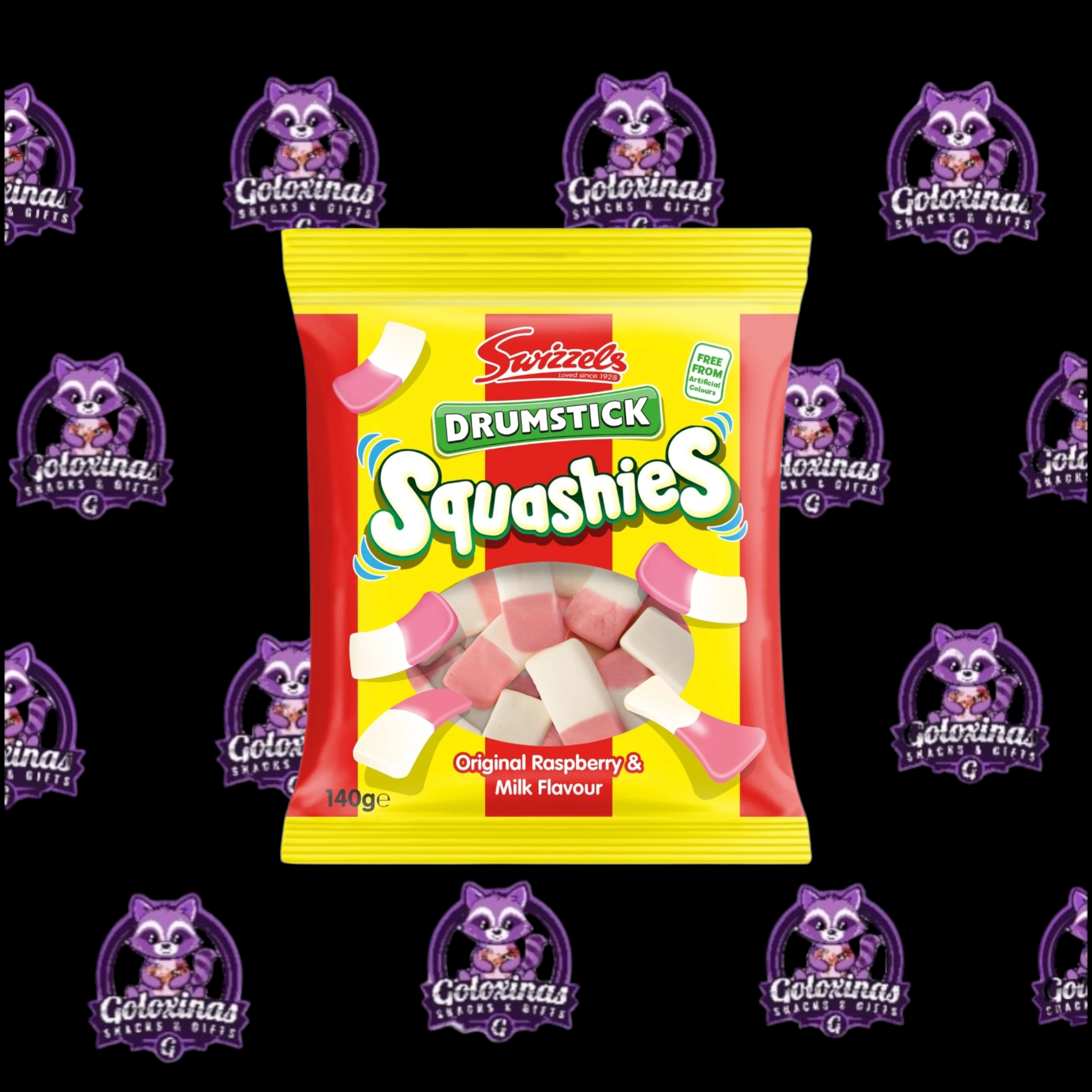 Swizzels Drumstick Squashies Original Raspberry & Milk