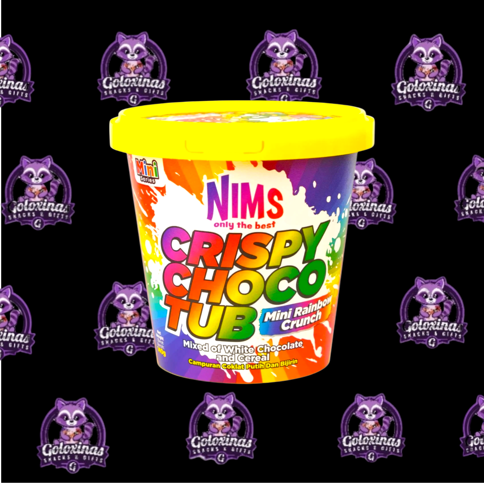 Nims Crispy Choco Tub Mini Rainbow Crunch