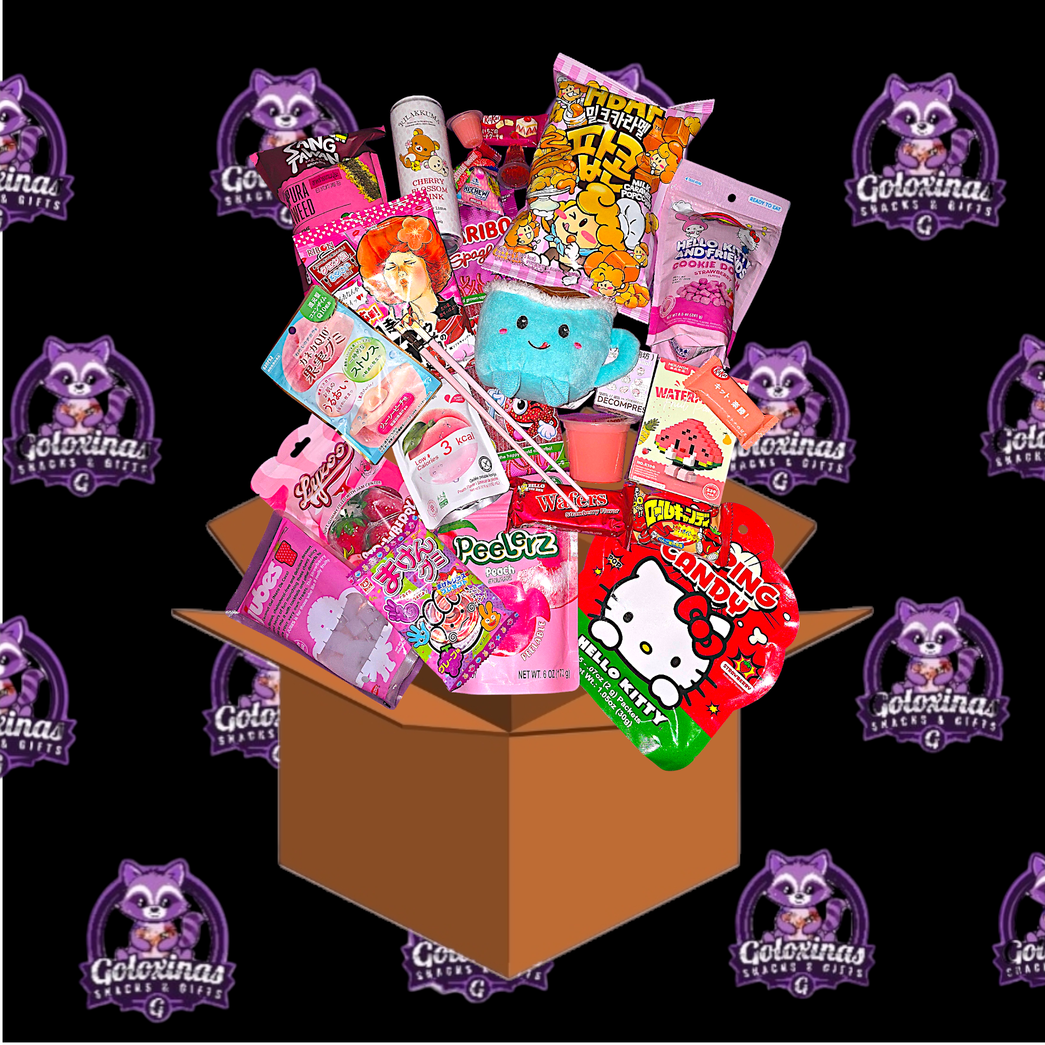 Valentines Day Pink and Red Themed Snack Box