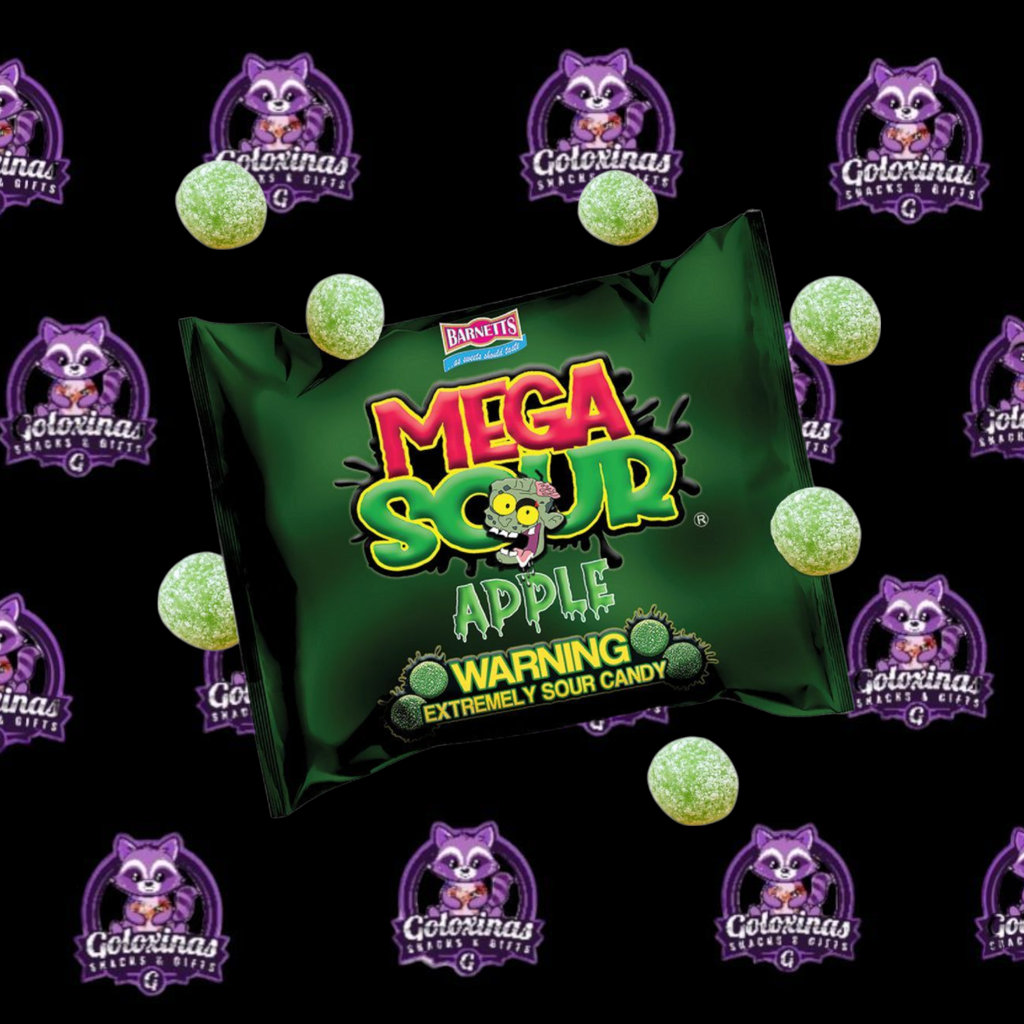 Mega Sour Apple Balls