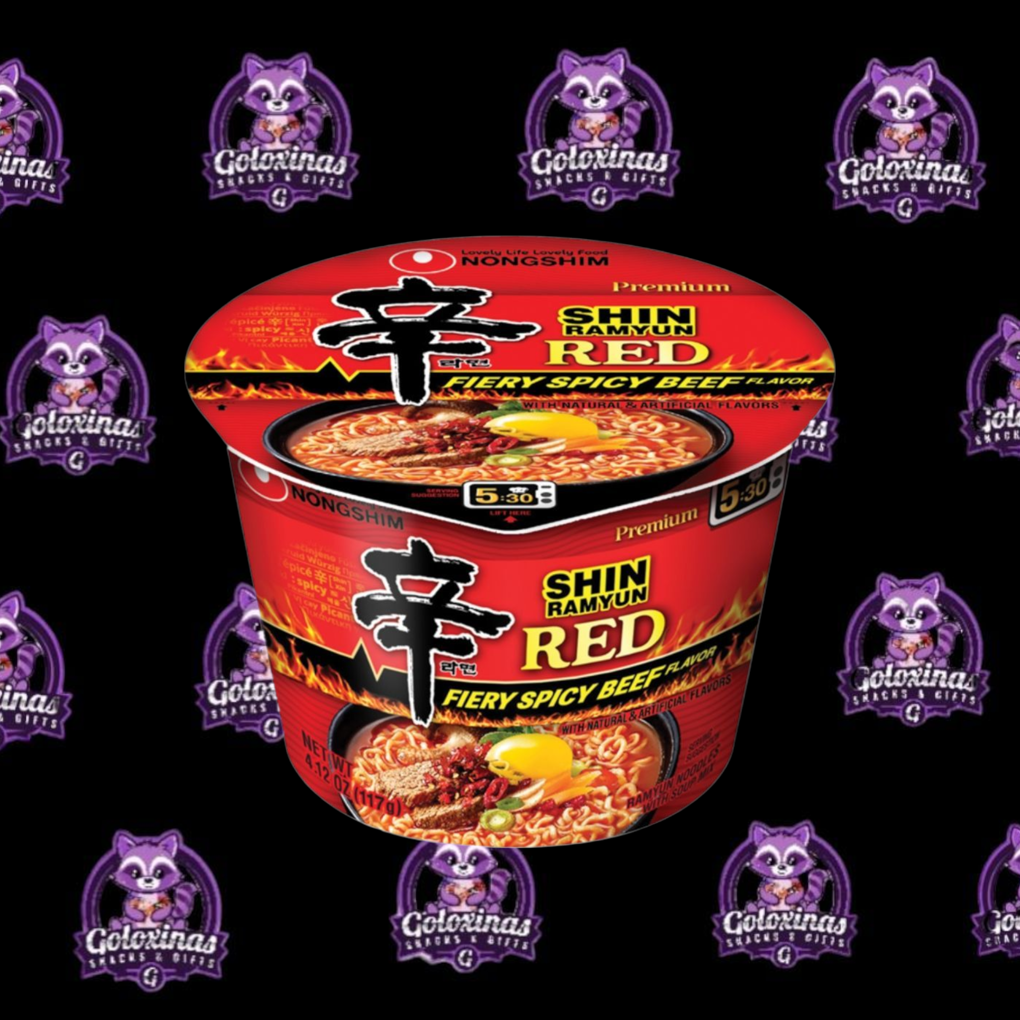 SHIN Red Fiery Spicy Beef Noodle Bowl