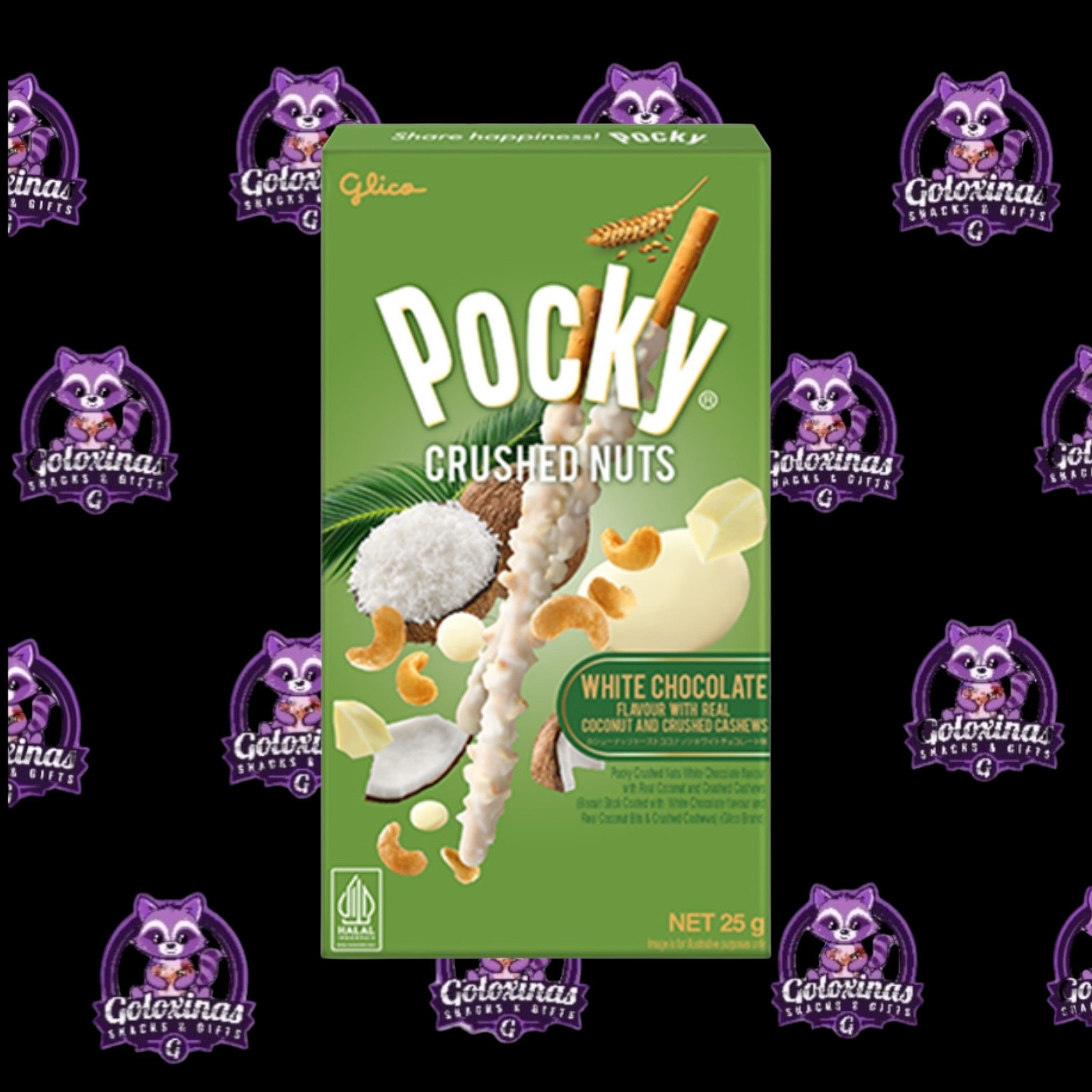 Pocky White Chocolate  w/ Real Coconut & Crushed Cashews